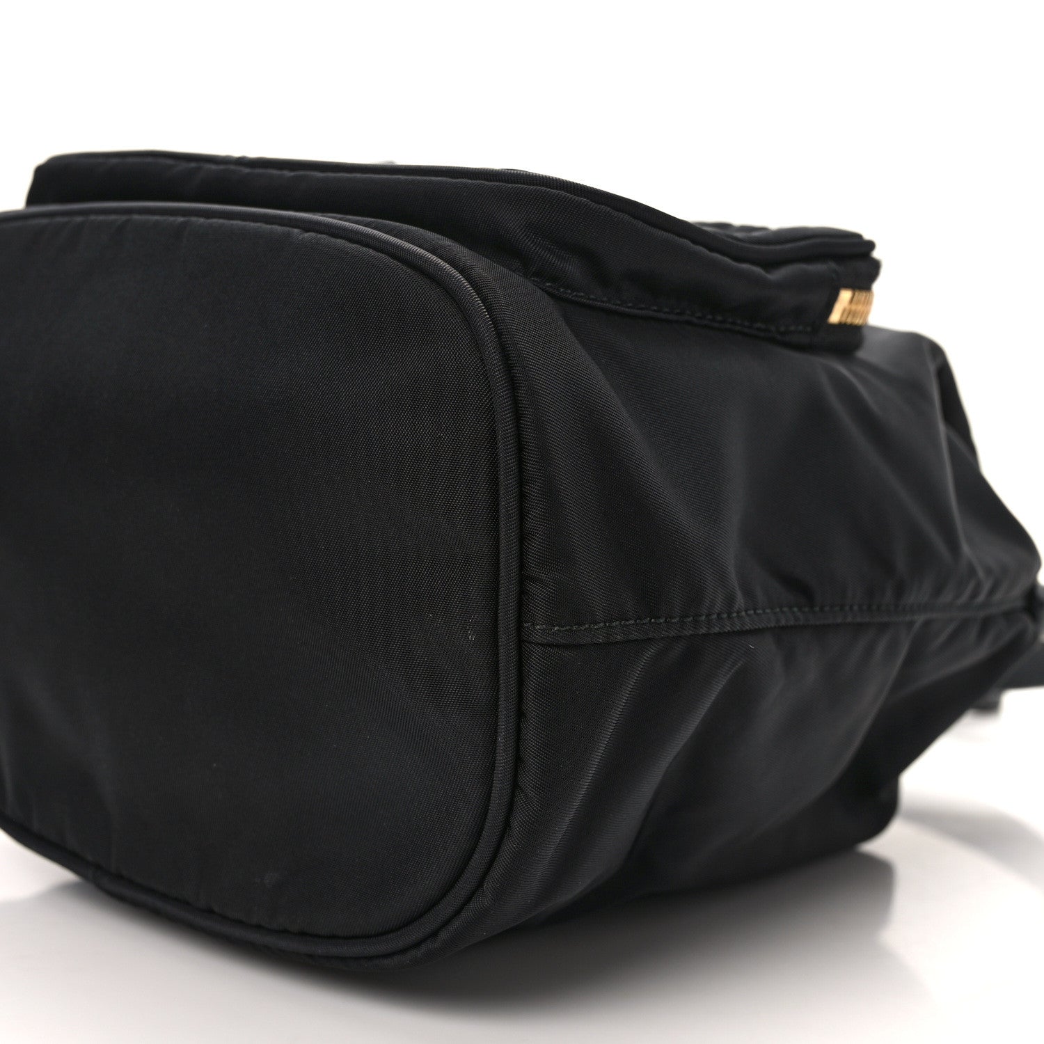 Prada Nylon Vela Saffiano Mini Bucket Crossbody Bag Black 9 of 11