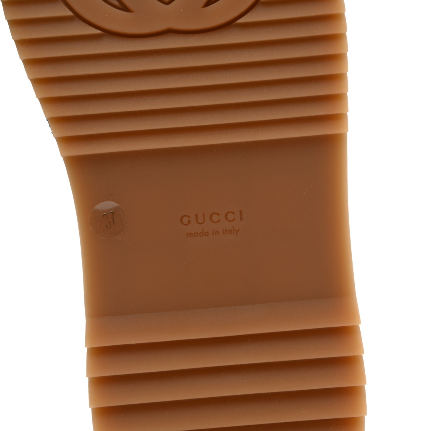 New Denim GG Monogram Angelina Platform 55mm Slide Sandals 37 Blue Tea