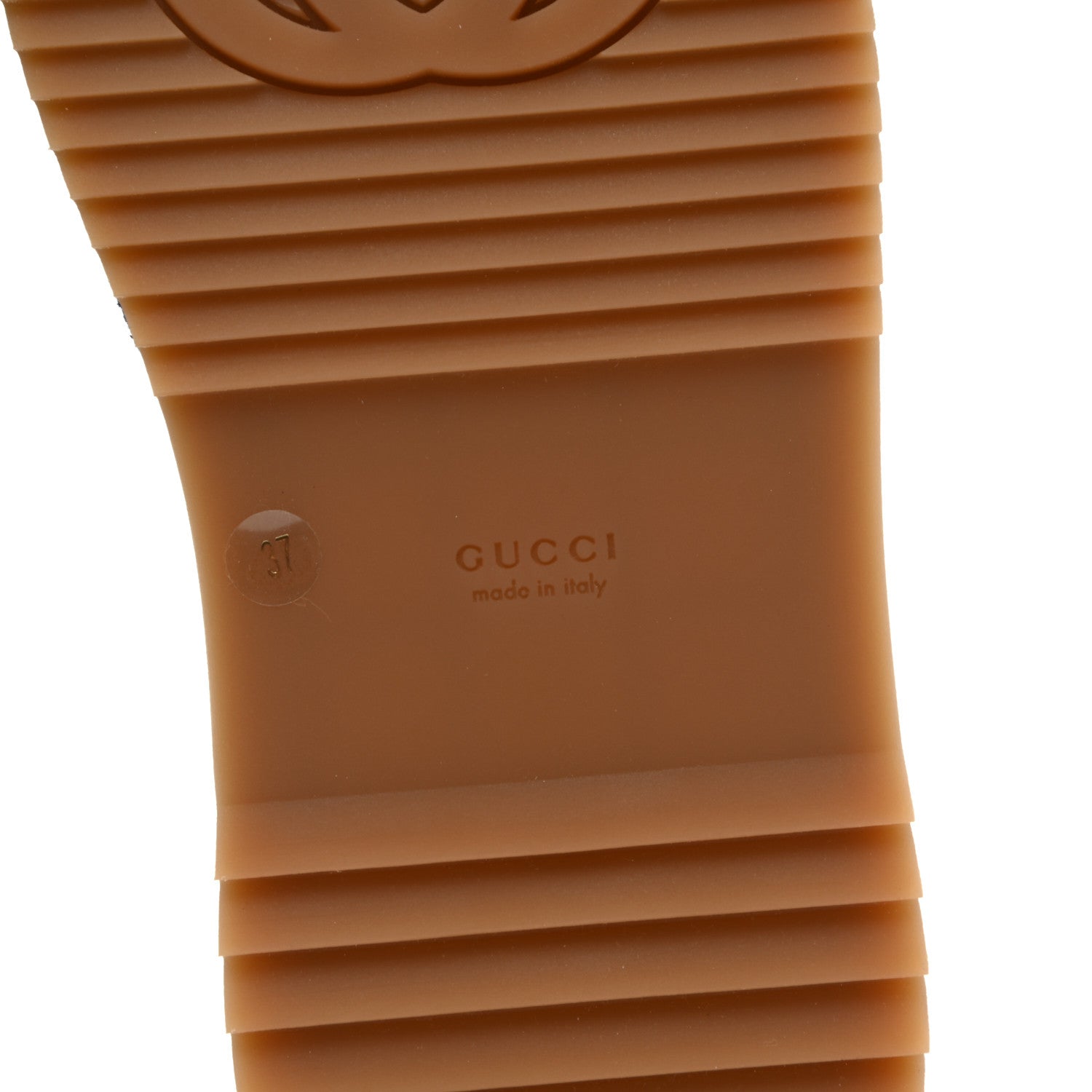 Gucci New Denim GG Monogram Angelina Platform 55mm Slide Sandals 37 Blue Tea 7 of 8