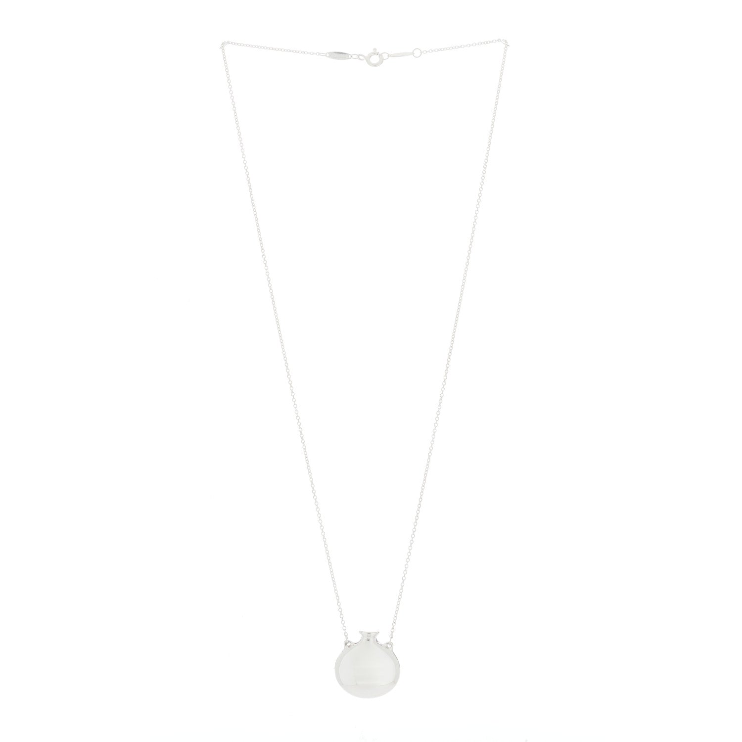 Tiffany Sterling Silver Elsa Peretti Bottle Pendant Necklace 3 of 6