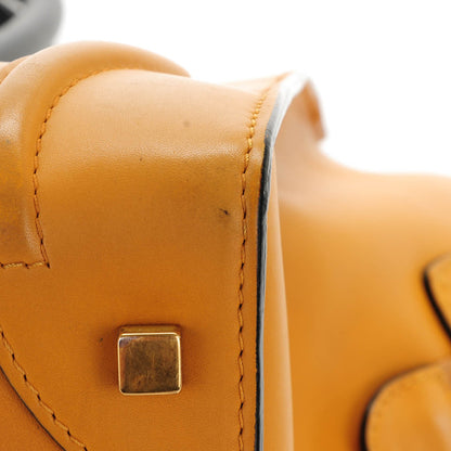 Celine Satin Calfskin Mini Bi-Color Luggage Amber 8 of 8