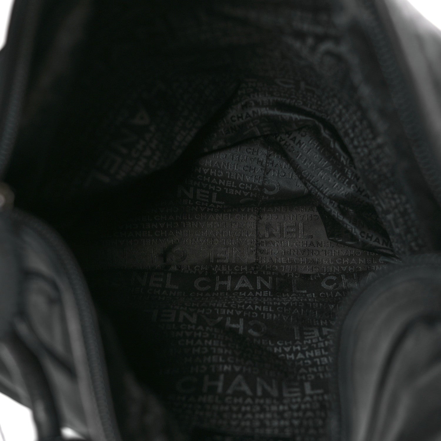 Chanel Lambskin Pleated CC Shoulder Bag Black 5 of 10
