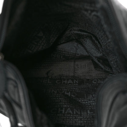 Chanel Lambskin Pleated CC Shoulder Bag Black 5 of 10