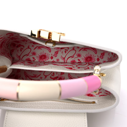 Louis Vuitton Taurillon Lambskin Calfskin Capucines BB Snow White 5 of 9
