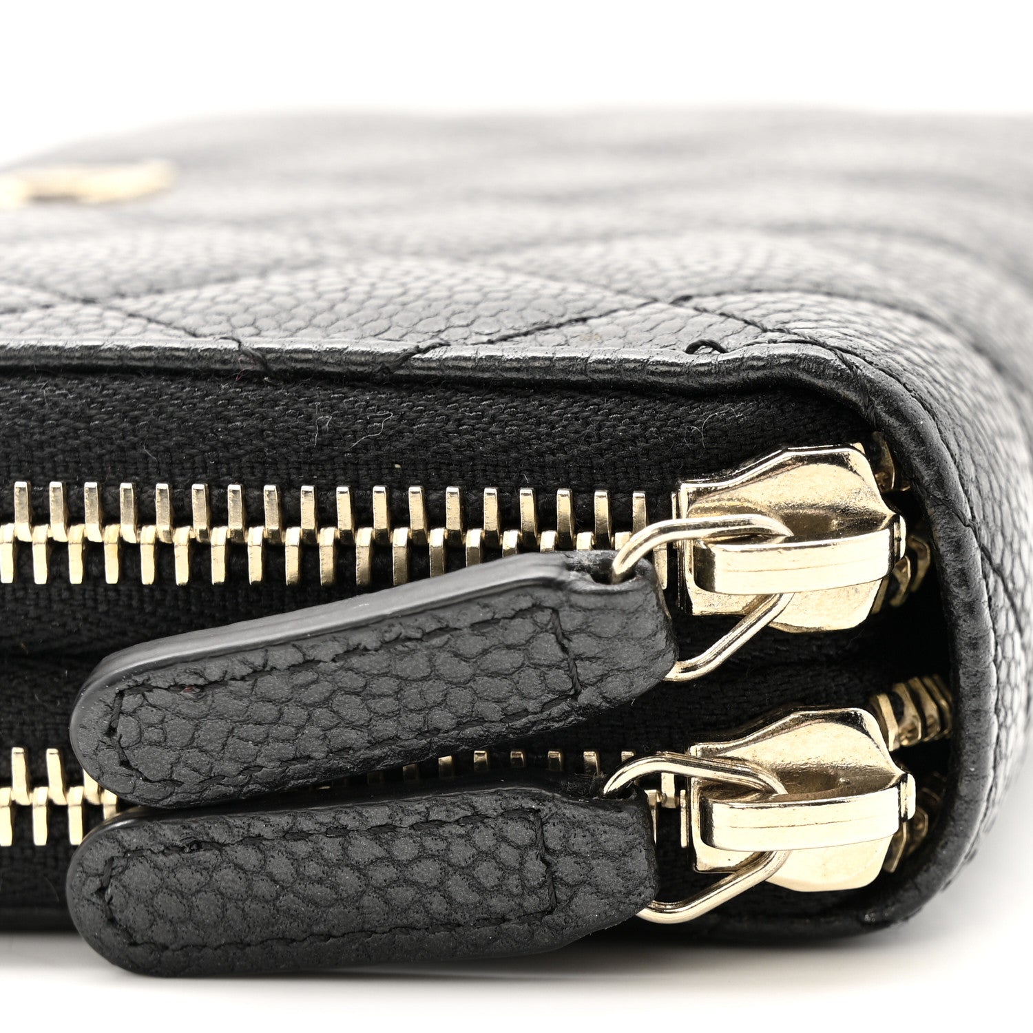 Chanel Caviar Quilted Large Gusset Double Zip Around Wallet Black 12 of 13