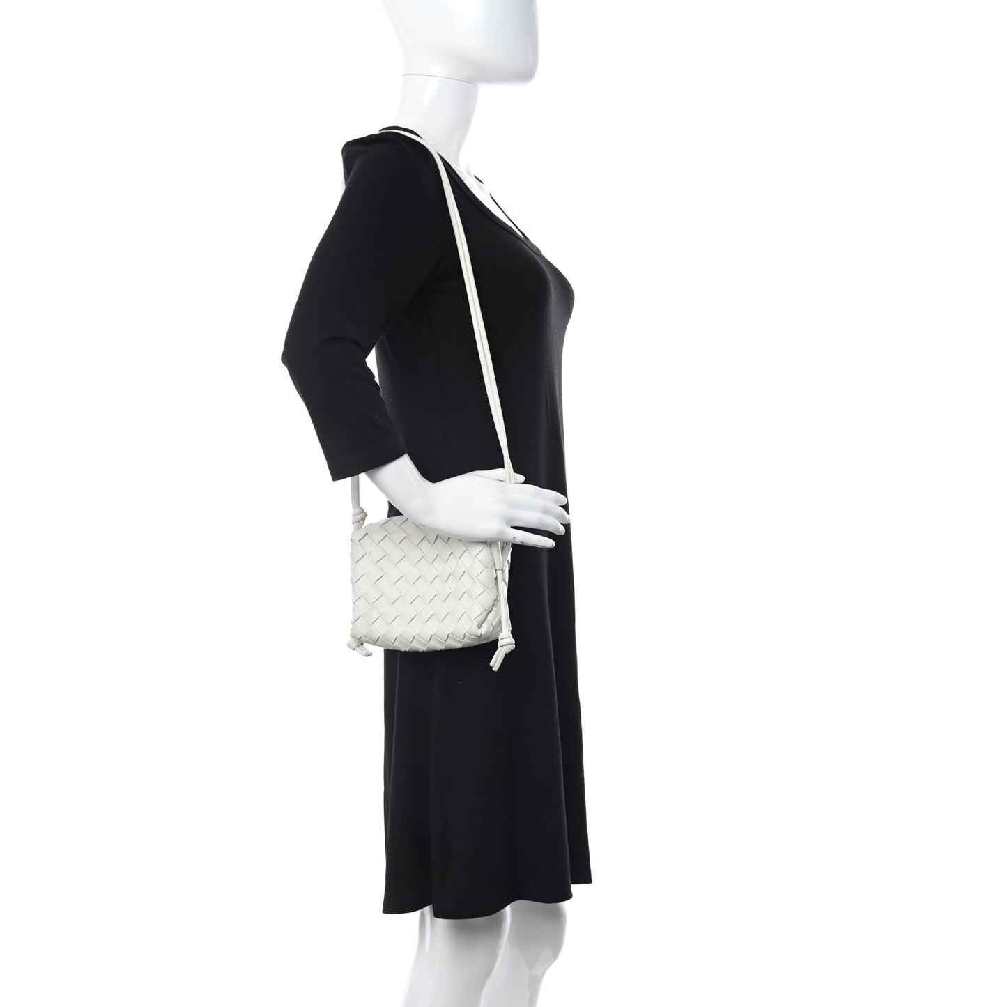 Nappa Intrecciato Small Loop Camera Bag White