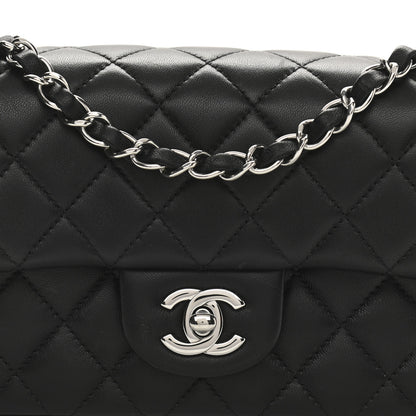 Chanel Lambskin Quilted Mini Rectangular Flap Black 9 of 12