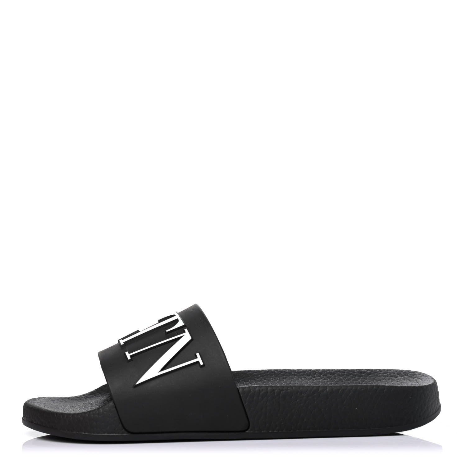 Valentino Garavani Rubber VLTN Pool Slide Sandals 36 Black 1 of 4