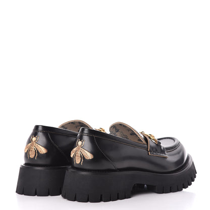 Gucci Cordovan Lux Womens Harald Horsebit 25mm Platform Loafers 38.5 Black 4 of 10