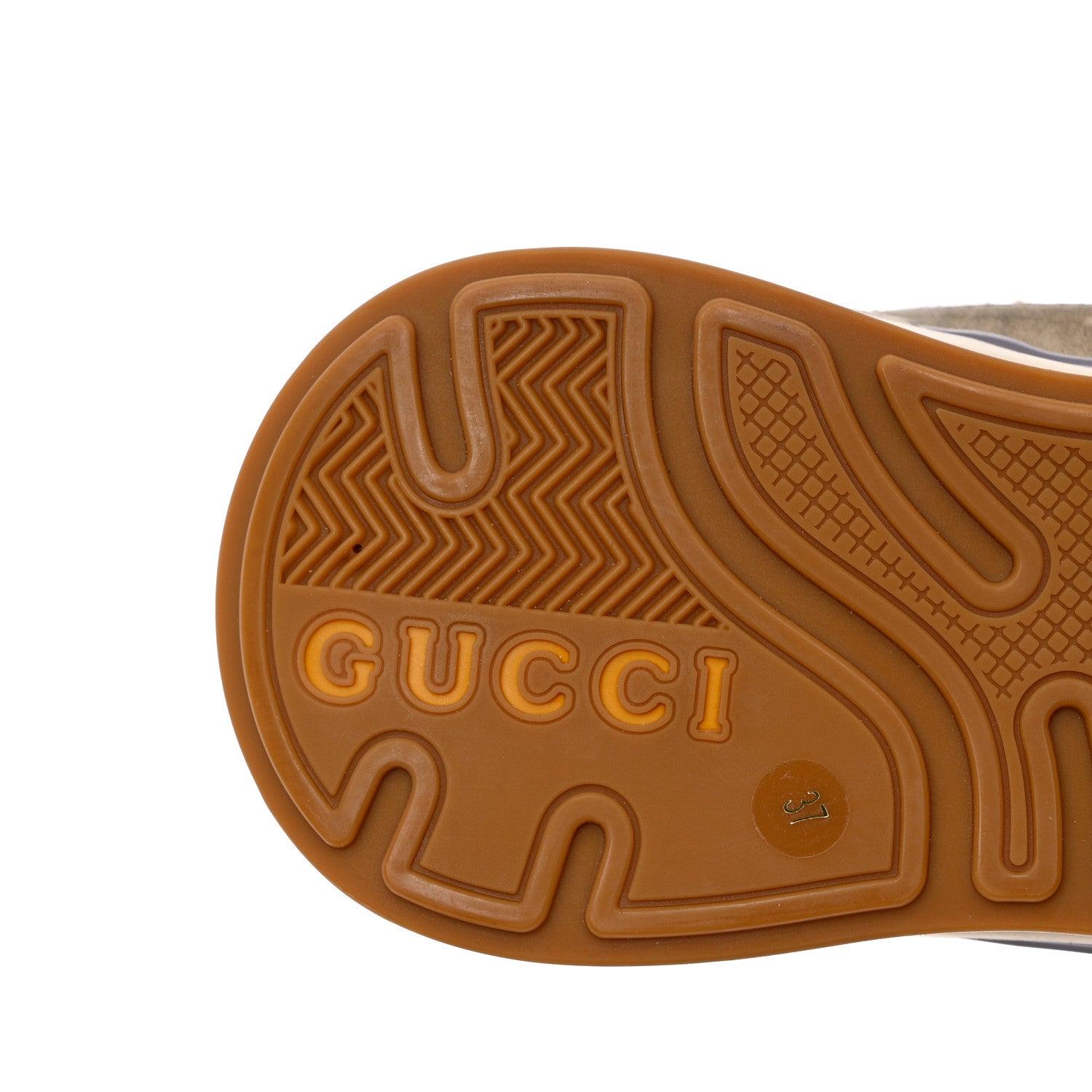 Gucci Suede Calfskin Tejus Printed Womens Ultrapace Sneakers 37 Pink Silver Oatmeal Yolk 7 of 7