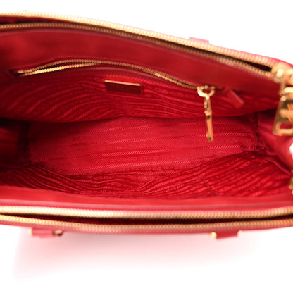Prada Saffiano Small Galleria Double Zip Tote Fuoco 5 of 14