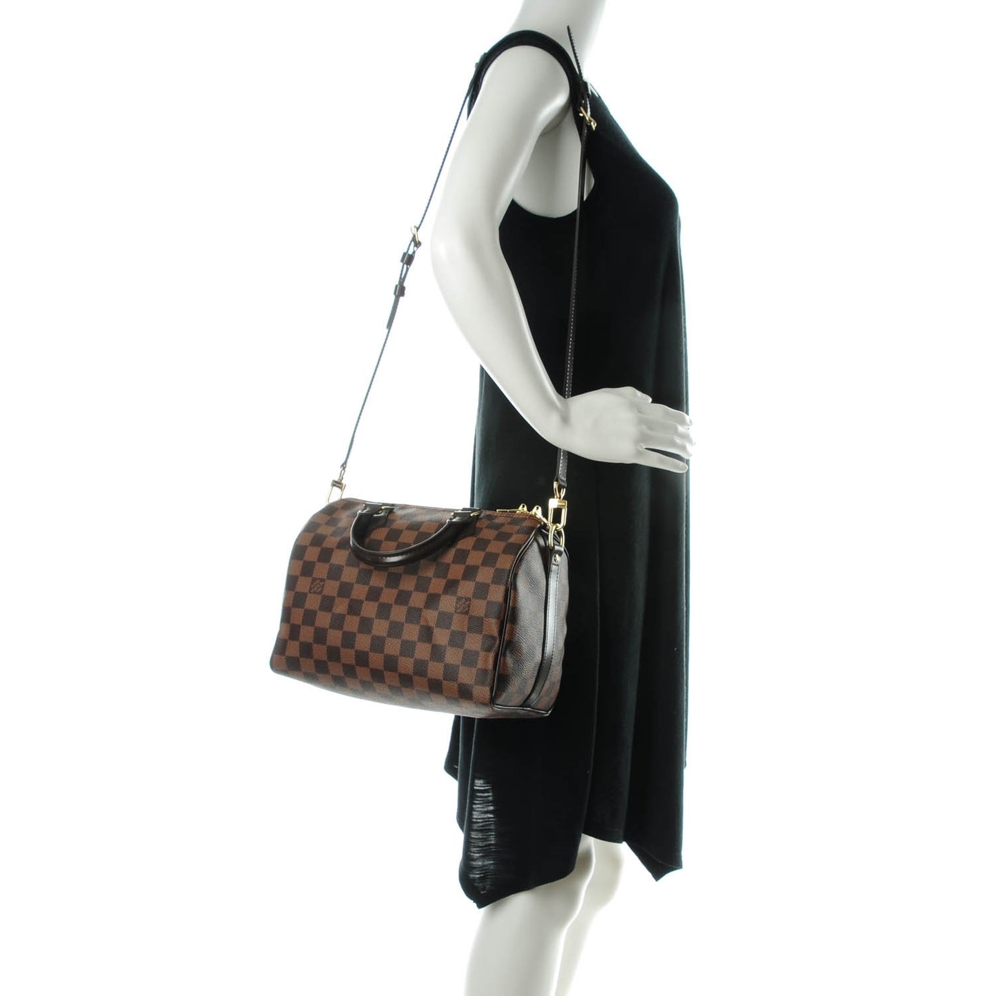 Damier Ebene Speedy Bandouliere 25