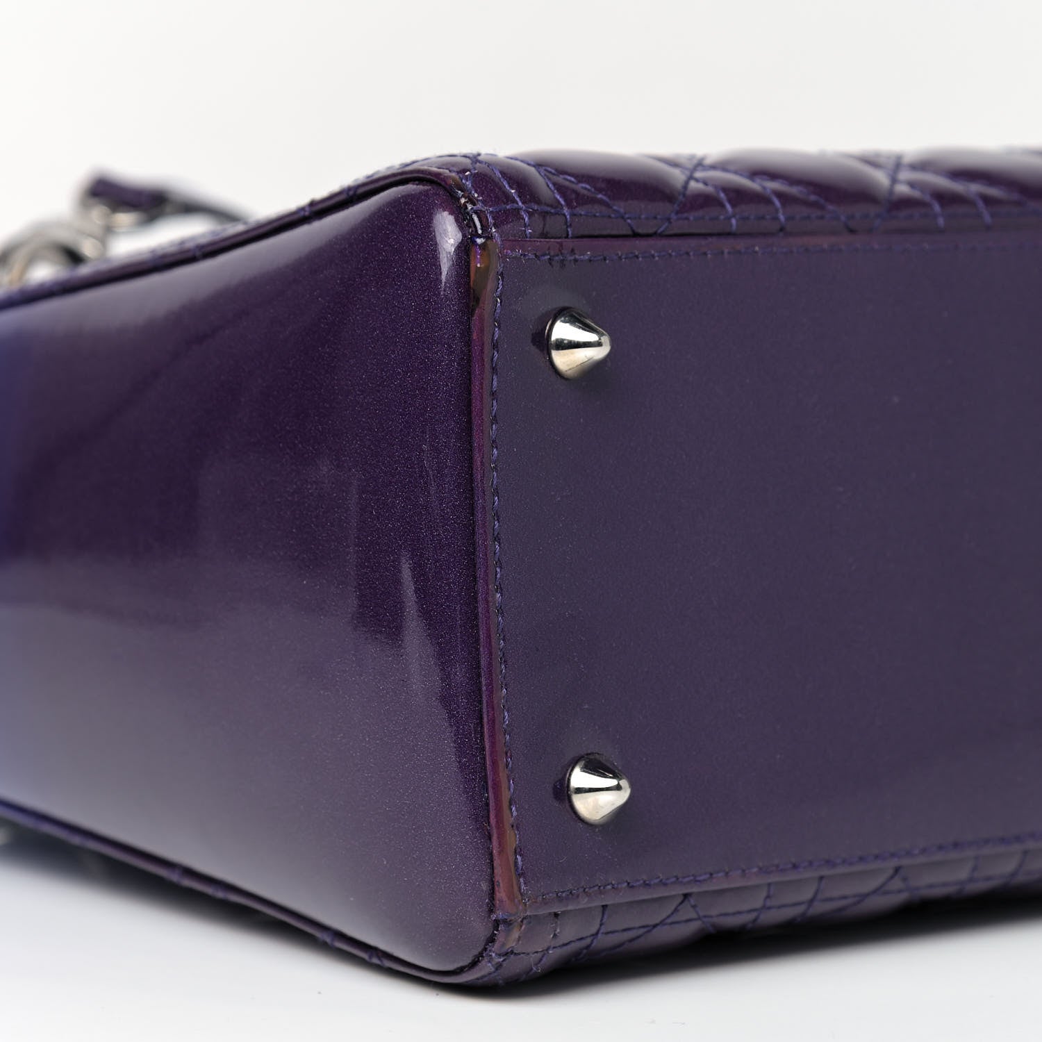 Christian Dior Patent Gradient Medium Lady Dior Purple Blue 8 of 14