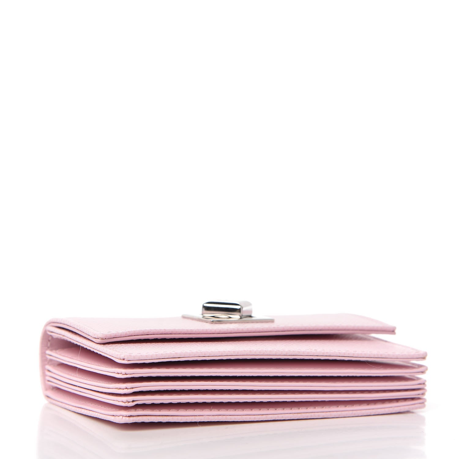 Christian Dior Grained Calfskin Turn Me Envelope Gusseted Card Holder Tea Rose 4 of 7