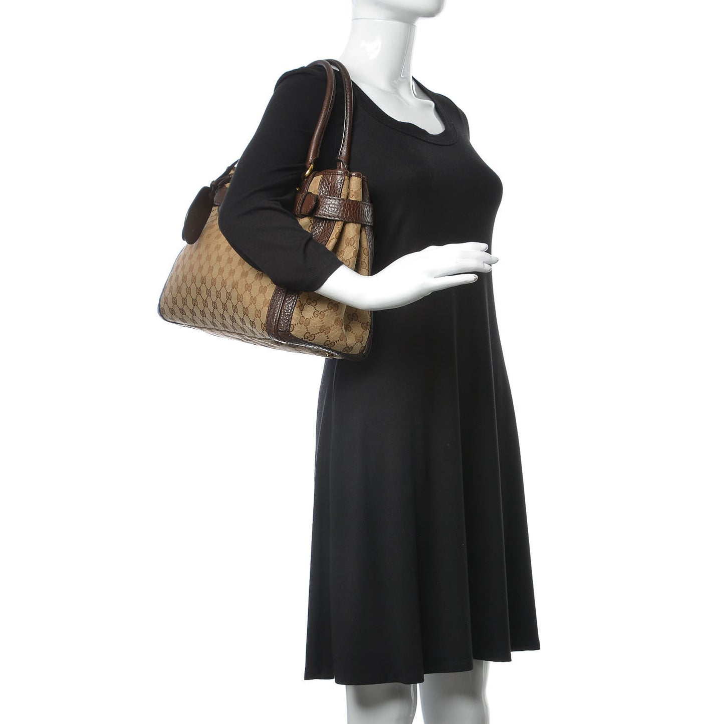Monogram Medium GG Running Tote Dark Brown