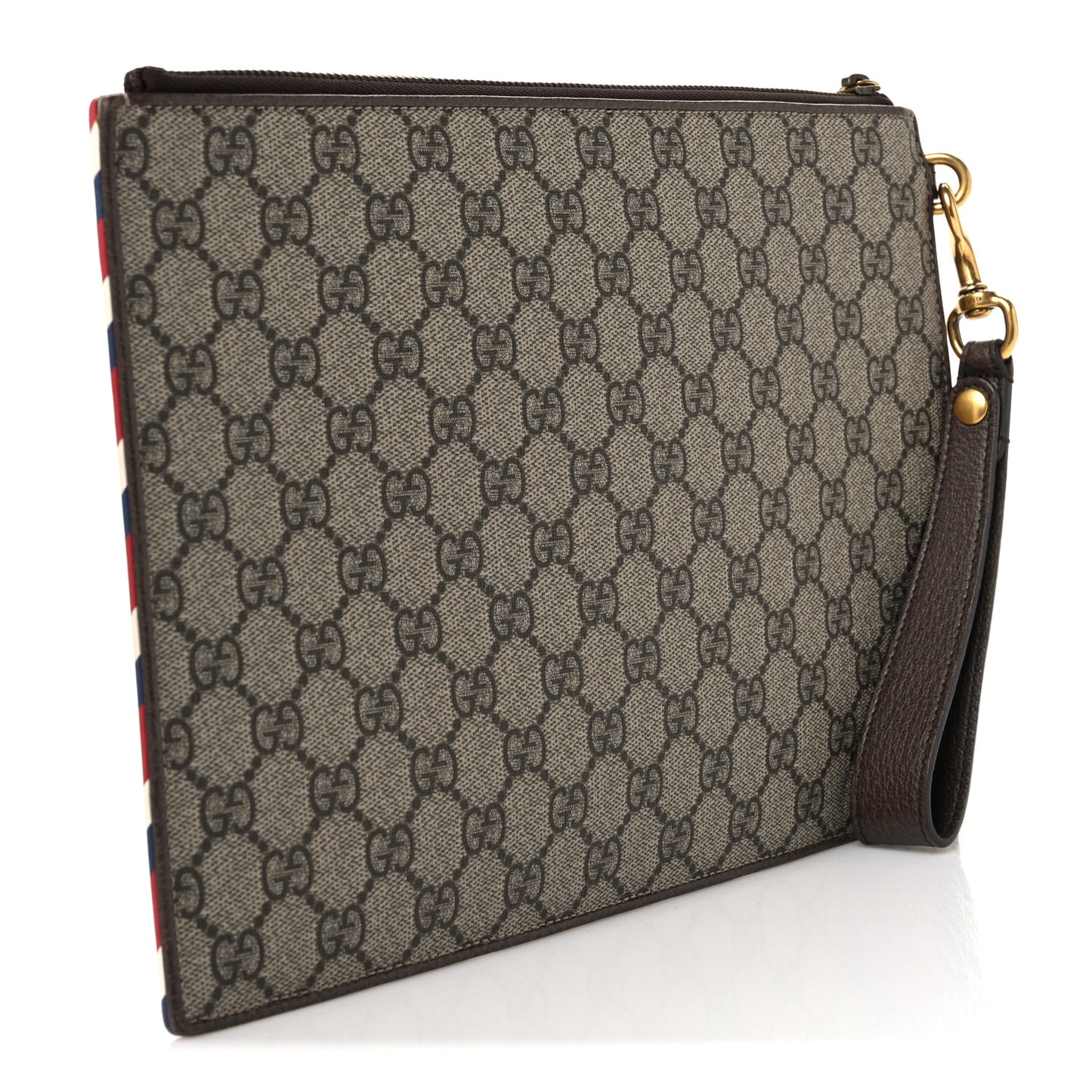 GG Supreme Monogram Courrier Documents Holder Beige New Acero