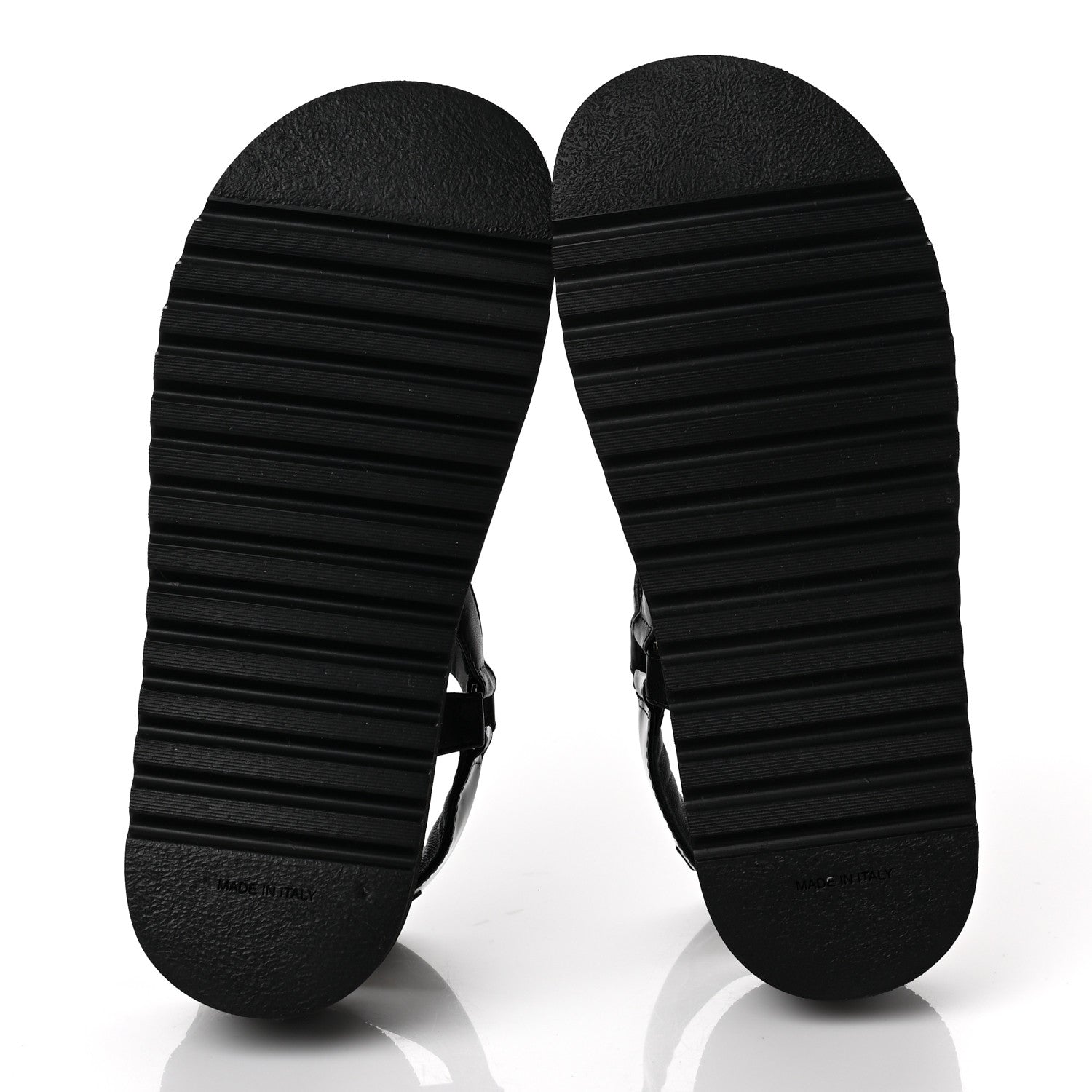 Chanel Lambskin Logo Platform Sandals 37 Black White 6 of 10
