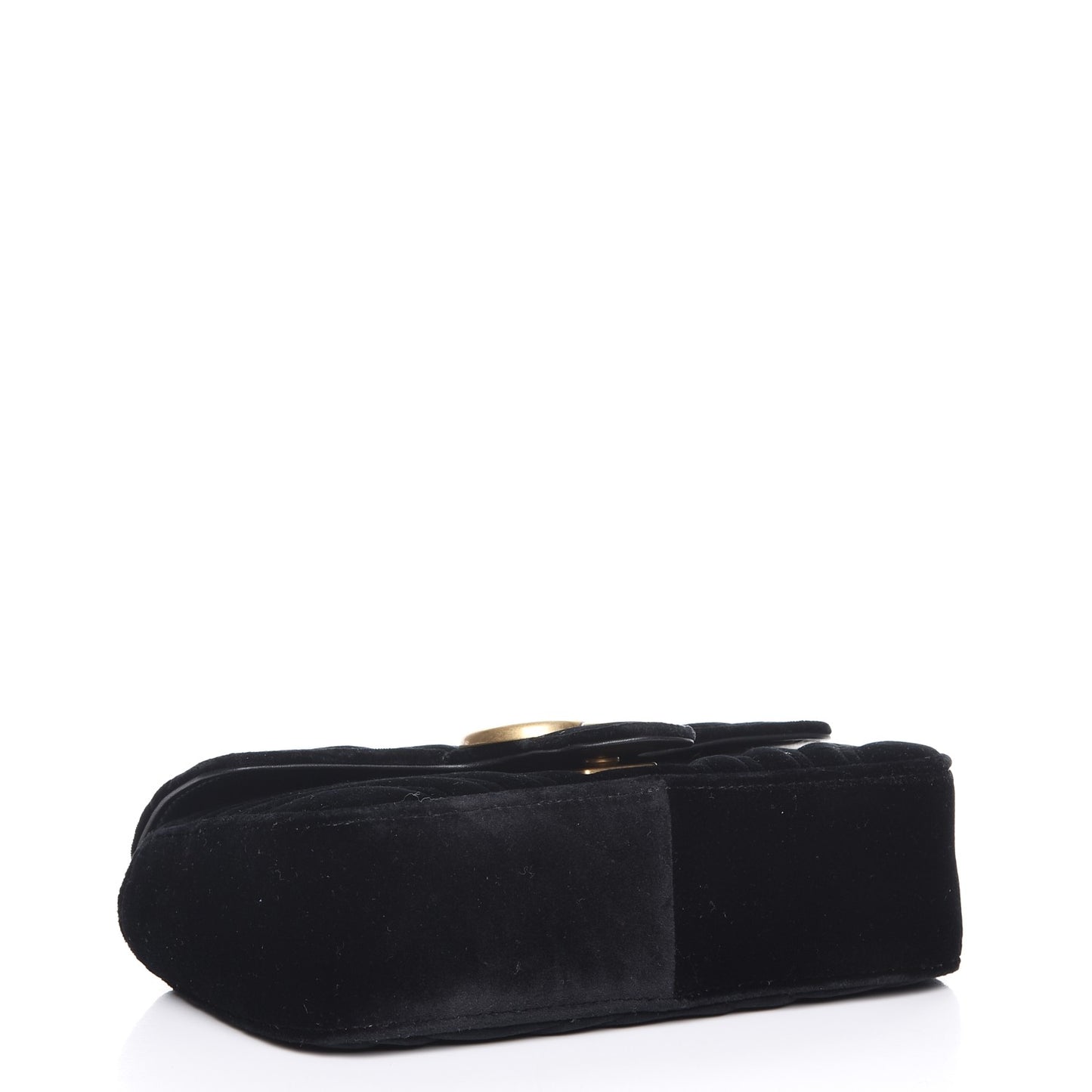 Velvet Matelasse Mini GG Marmont Shoulder Bag Black