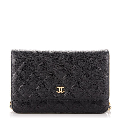 Chanel Caviar Quilted Wallet On Chain WOC Black 1 of 8