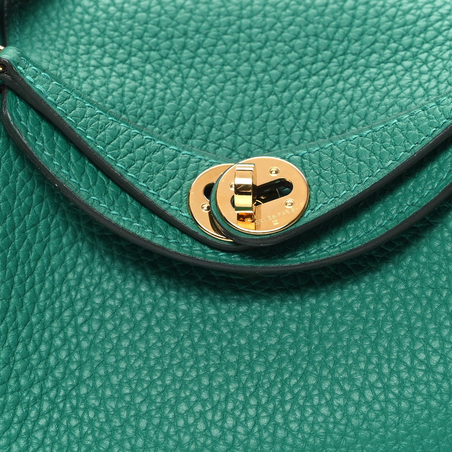 Hermes Taurillon Clemence Mini Lindy 20 Vert Vertigo 8 of 12