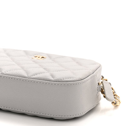 Chanel Caviar Quilted Camera Case Grey 10 of 11