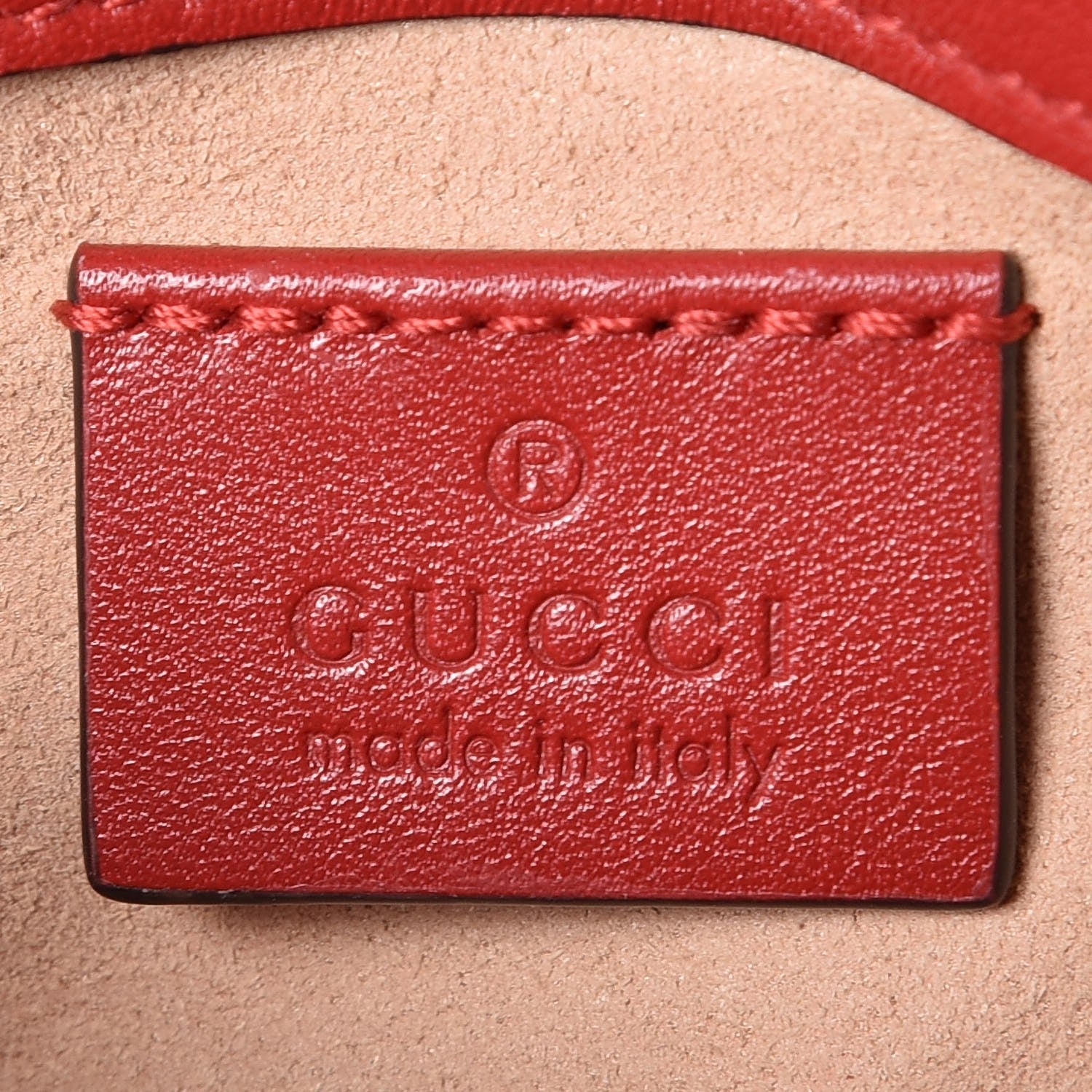 Gucci Calfskin Matelasse Super Mini GG Marmont Shoulder Bag Hibiscus Red 7 of 10