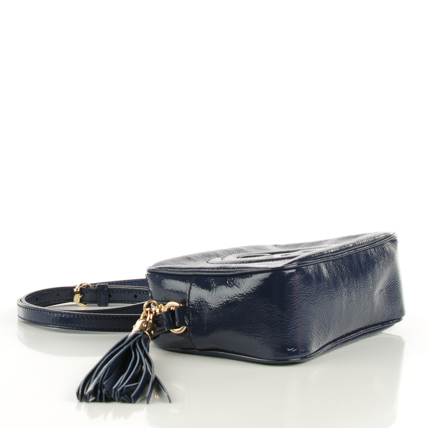 Gucci Vernice Naplack Small Soho Disco Bag Uniform Blue 4 of 7