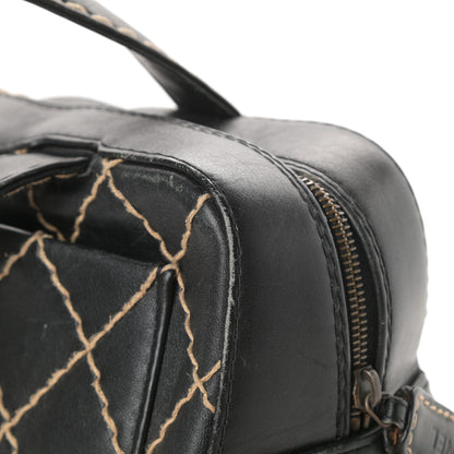 Chanel Calfskin Contrast Stitch Surpique Bowler Black 15 of 18
