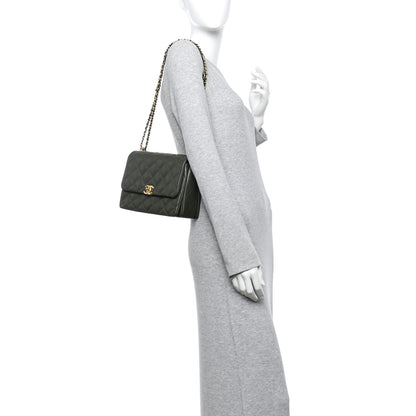 Chanel Caviar Quilted Mini Coco First Flap Khaki 2 of 12
