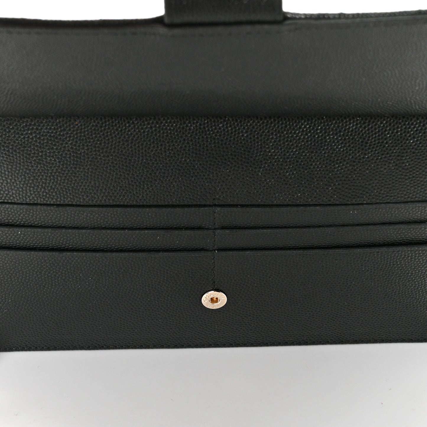 Caviar Quilted Classic Pouch With Handle Black