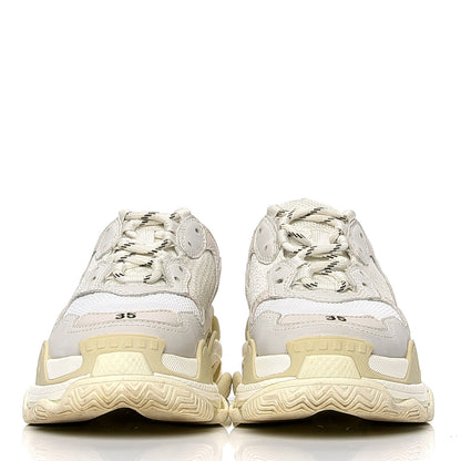 Balenciaga Fabric Mesh Womens Triple S Sneakers 35 White 2 of 4