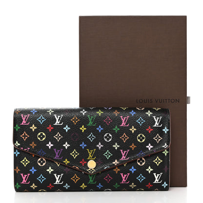 Louis Vuitton Monogram Multicolor Sarah Wallet NM Black Grenade 3 of 9