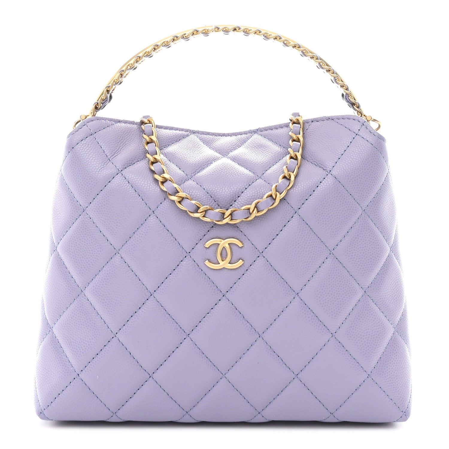 Chanel Caviar Quilted Chanel Way Clutch With Chain Light Purple 1 of 11