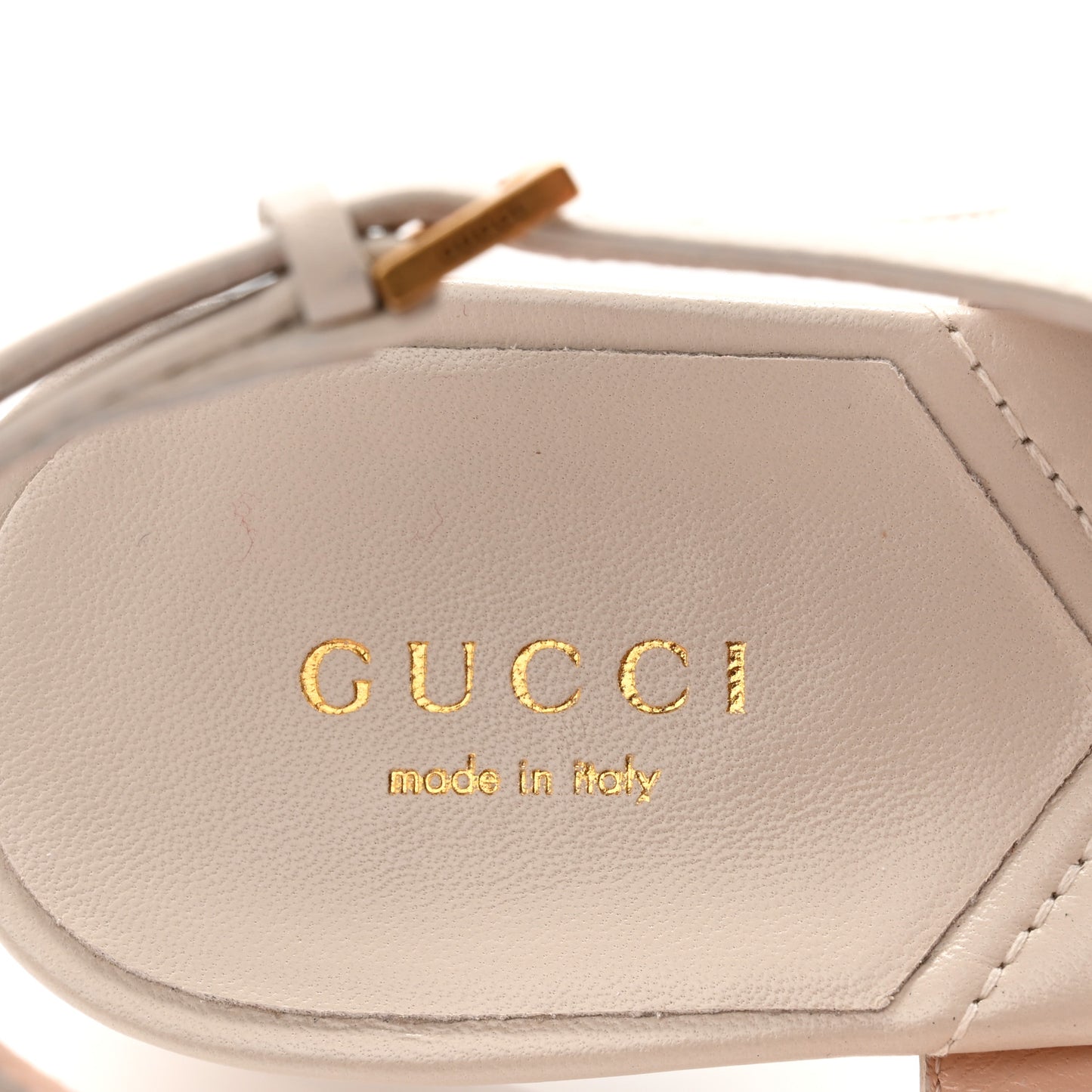 Nappa Matelasse Double G 35mm Thong Sandals 36.5 Mystic White