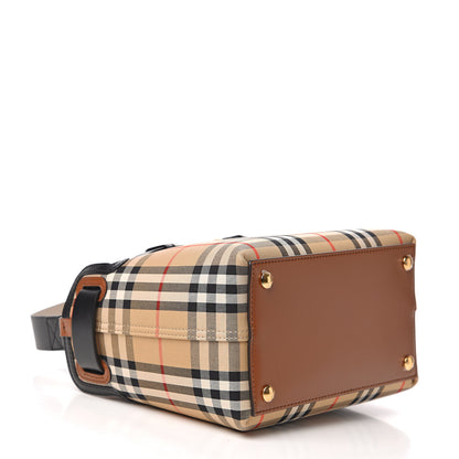 Burberry Calfskin Vintage Check Triple Stud Mini Belt Bag Archive Beige 3 of 9