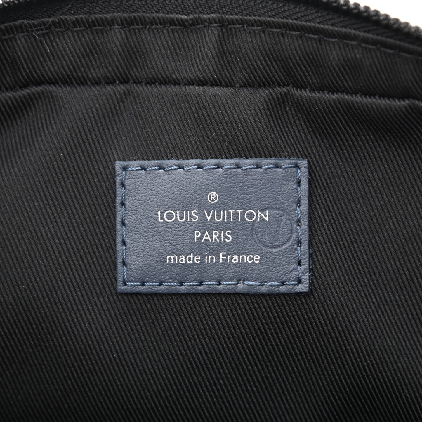 Calfskin Monogram Shadow Duo Messenger Navy Blue