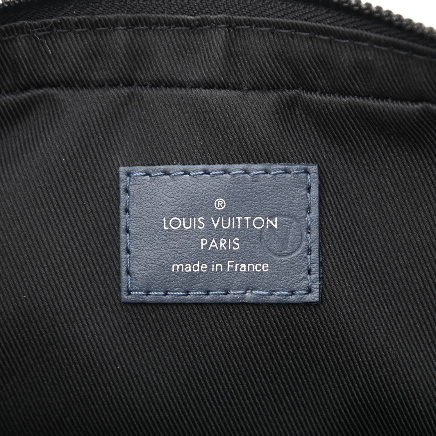 Louis Vuitton Calfskin Monogram Shadow Duo Messenger Navy Blue 7 of 11