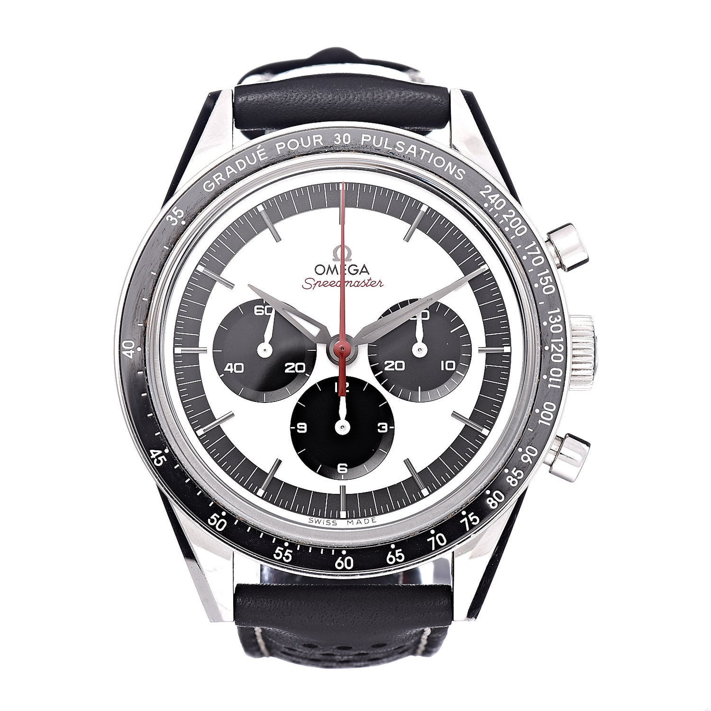 Stainless Steel Calfskin 39mm Speedmaster CK2998 Pulsometer Moonwatch Limited Edition Automatic Watch 311.32.40.30.02.001