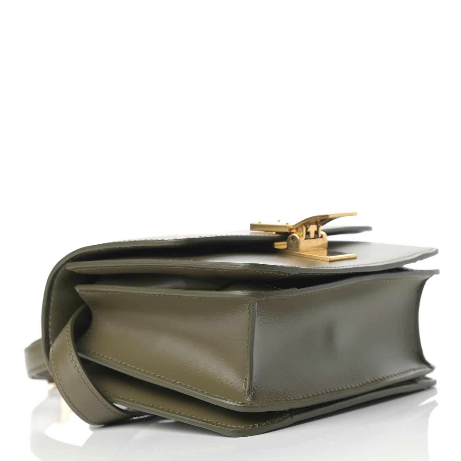 Celine Box Calfskin Small Classic Box Flap Bag Army Green 4 of 9