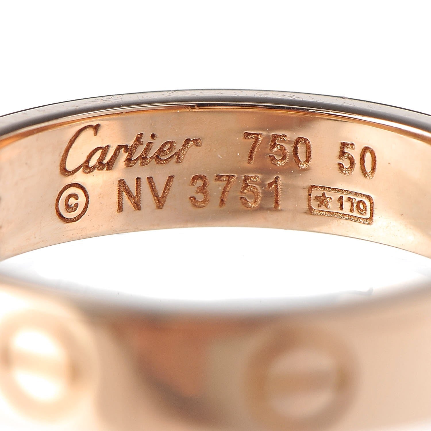 Cartier 18K Pink Gold Diamond 4mm LOVE Ring 50 5.25 3 of 3