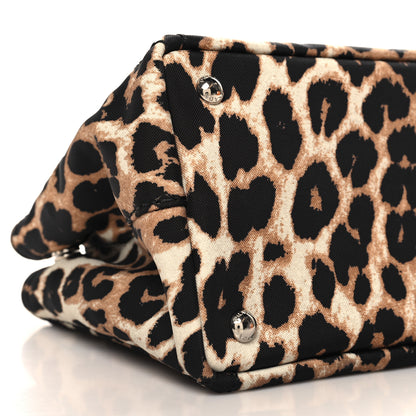 Prada Canapa Stampada Leopard Small Tote Avorio 8 of 9
