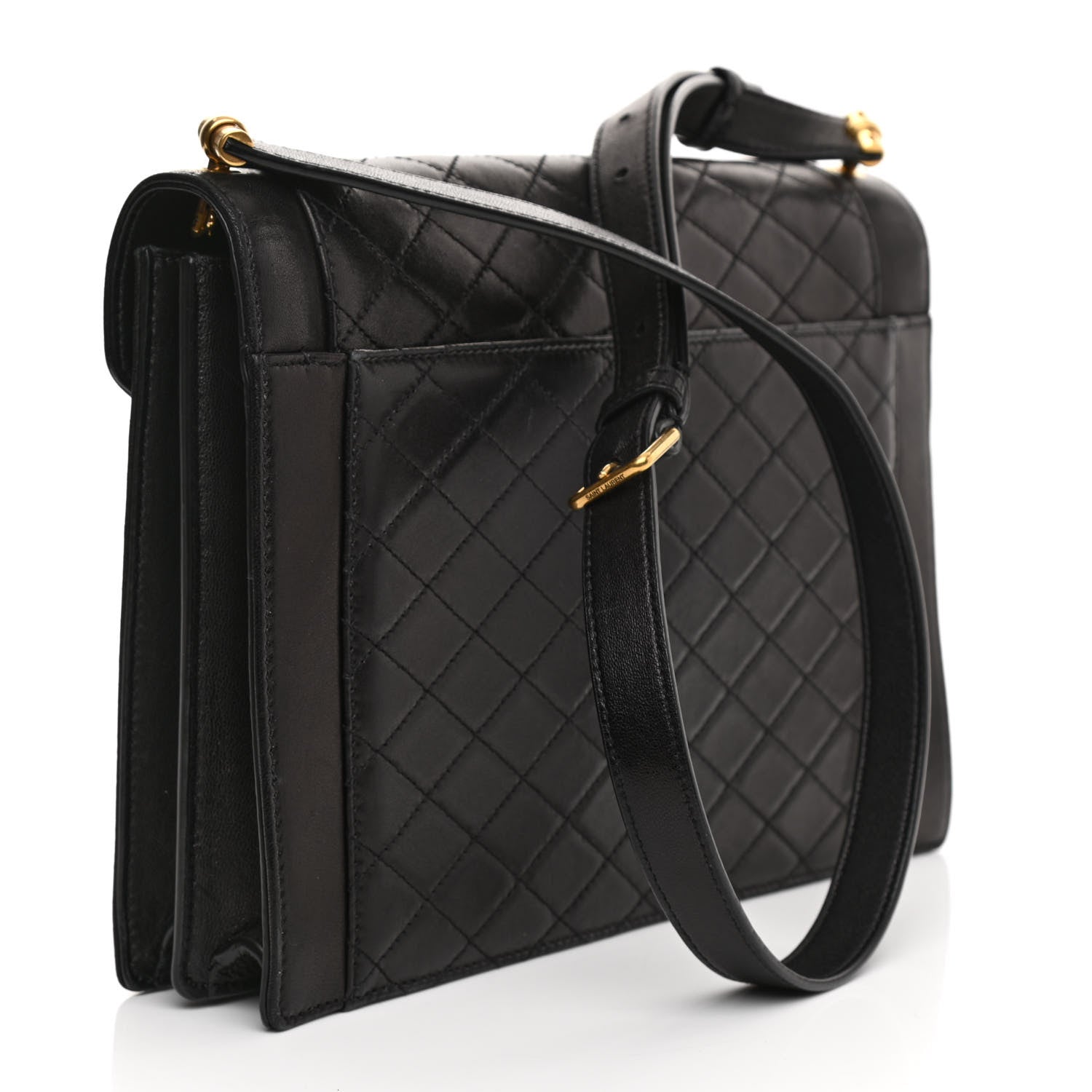 Saint Laurent Lambskin Quilted Mini Gaby Satchel Black 3 of 10