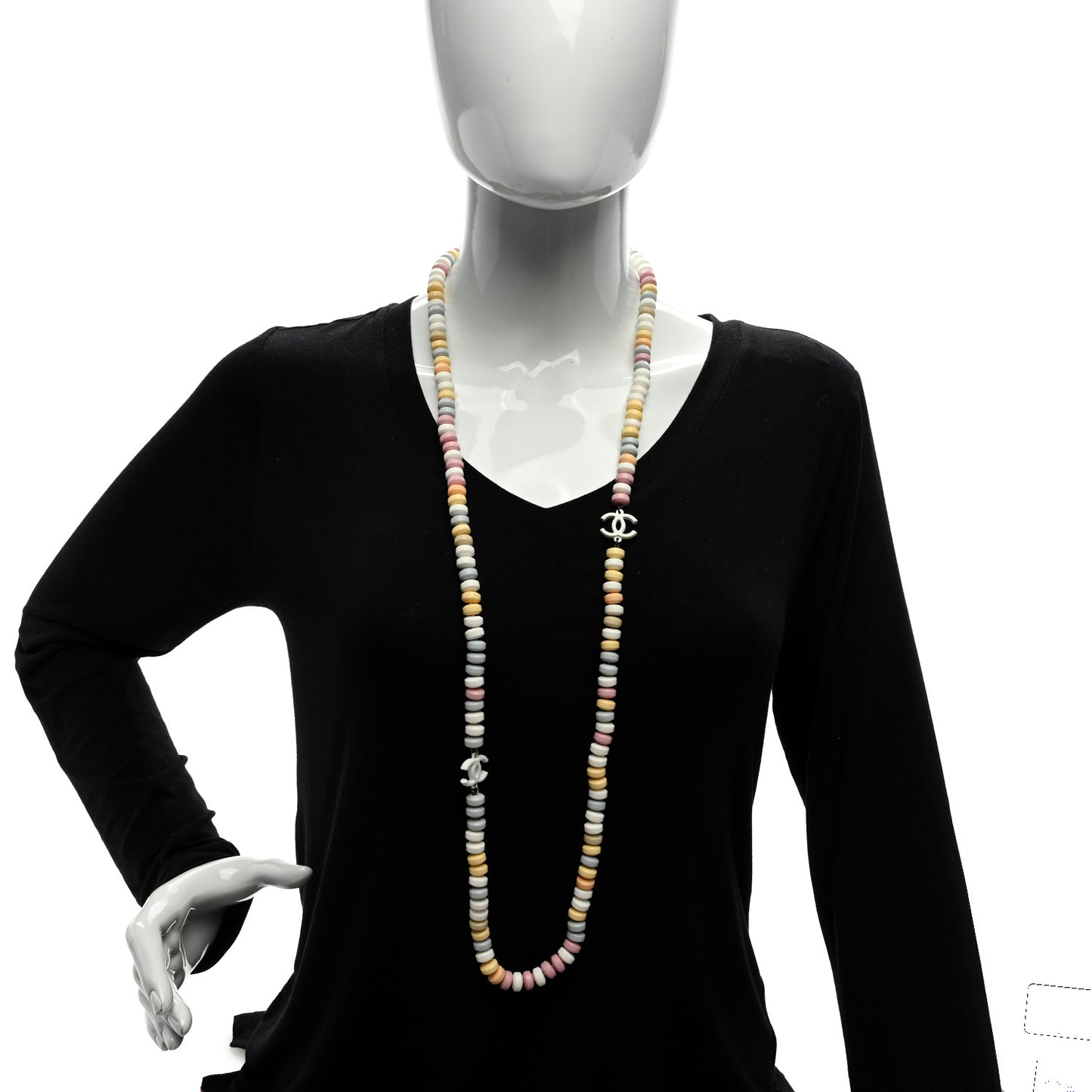 Candy CC Double Strand Necklace Multicolor