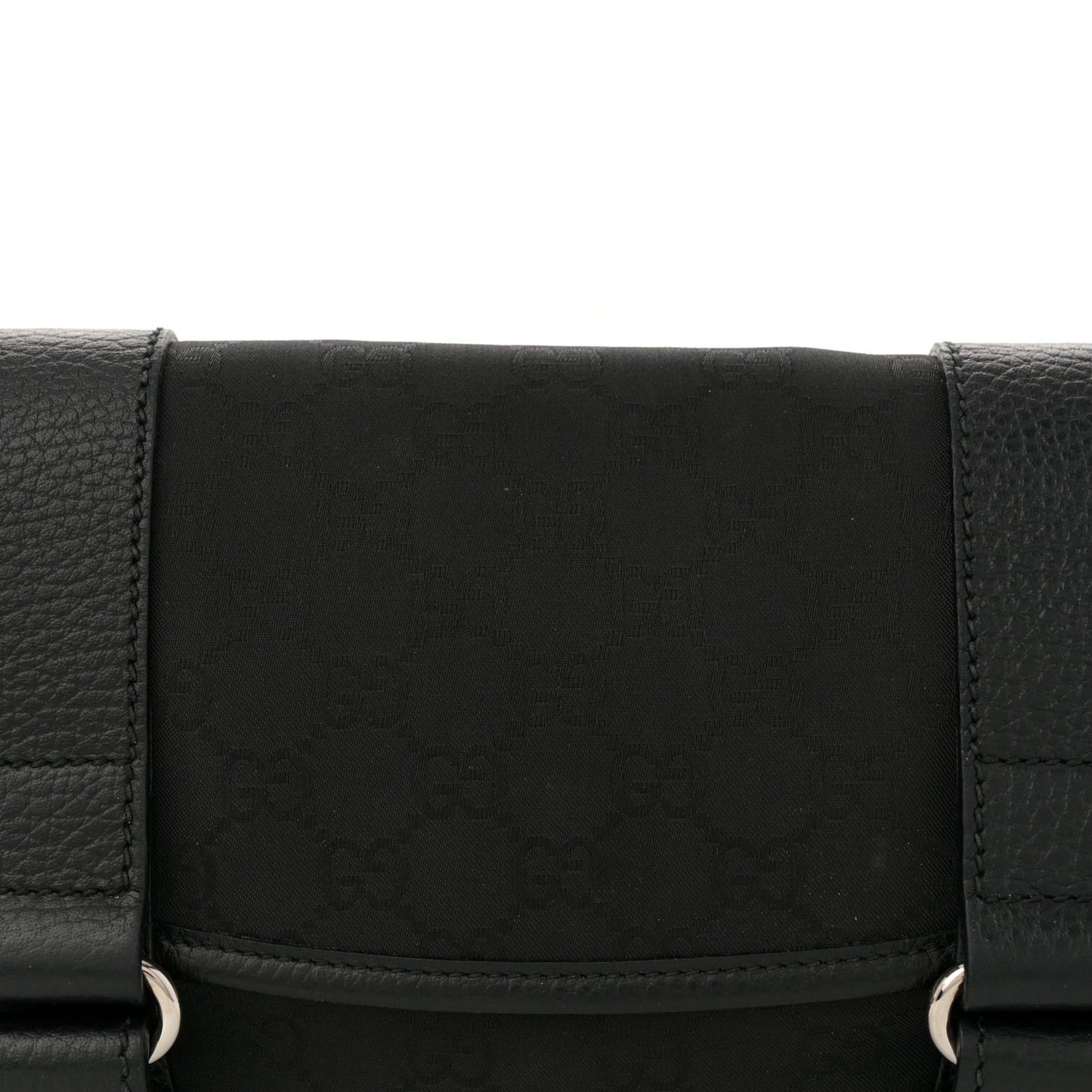 Nylon Monogram Waist Belt Bag  Black