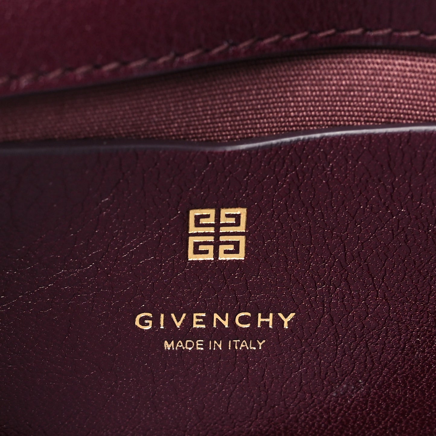 Calfskin Quilted Small 4G Liquid Wallet On Chain Oxblood