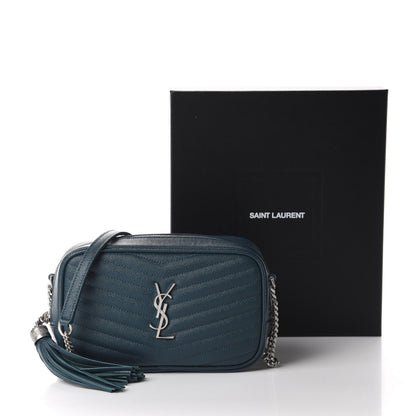 Saint Laurent Grain De Poudre Matelasse Monogram Mini Lou Camera Bag Petrol Green 11 of 11