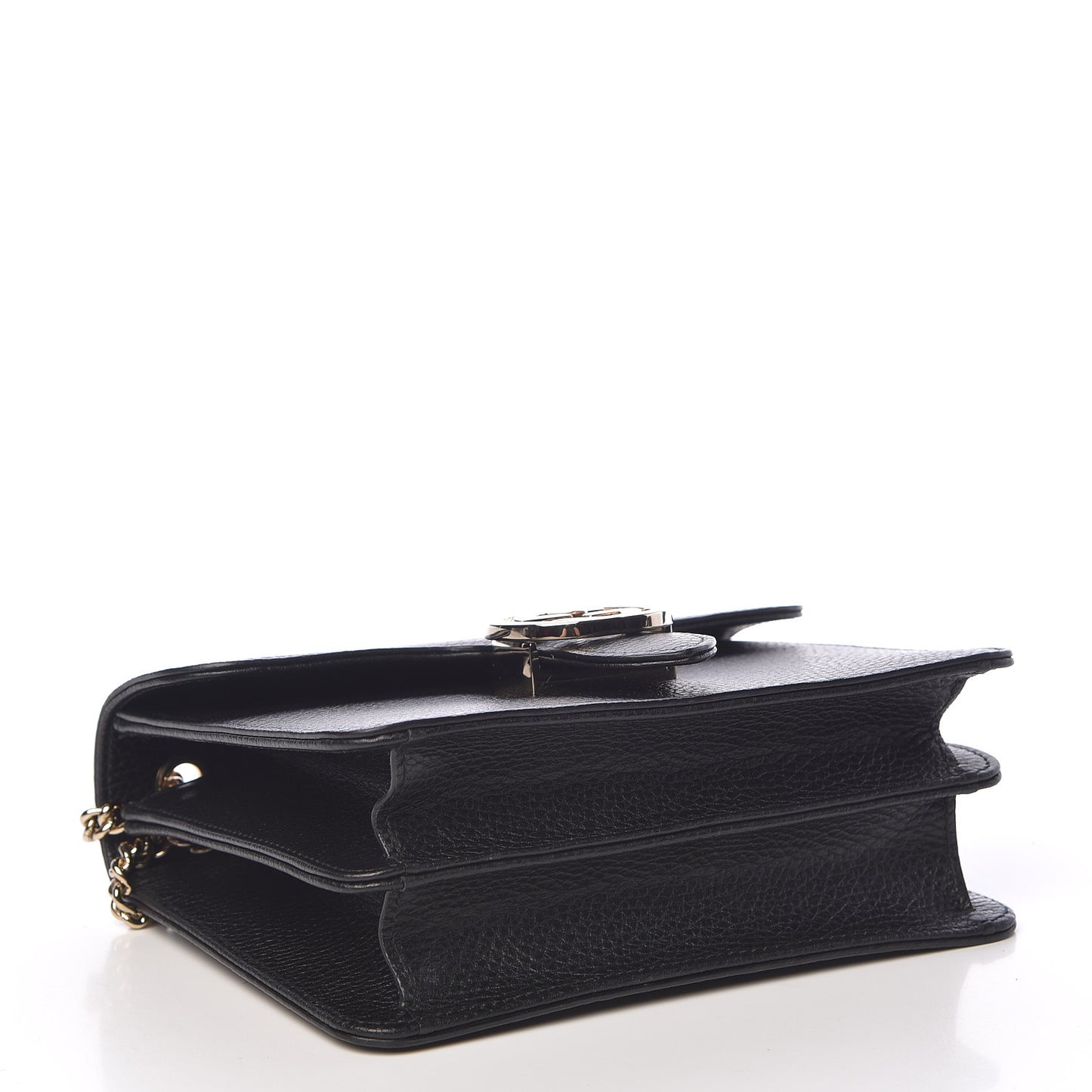 Dollar Calfskin Small Interlocking G Shoulder Bag Black
