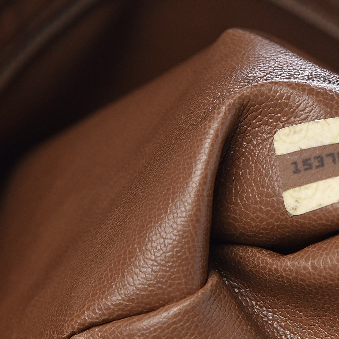 Lambskin Quilted Shopping Tote Brown