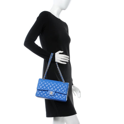 Chanel Lambskin Quilted Medium Double Flap Blue 2 of 7