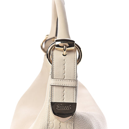 Gucci Pebbled Calfskin Guccissima Trim Medium Signoria Hobo Off White 11 of 11